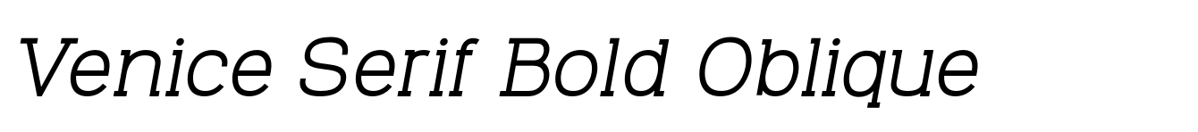Venice Serif Bold Oblique